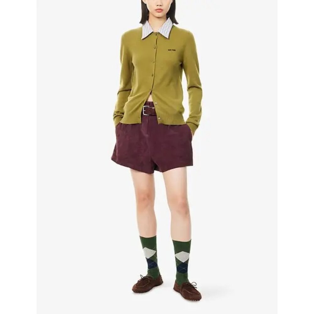 Miu Miu detachable-collar cashmere cardigan